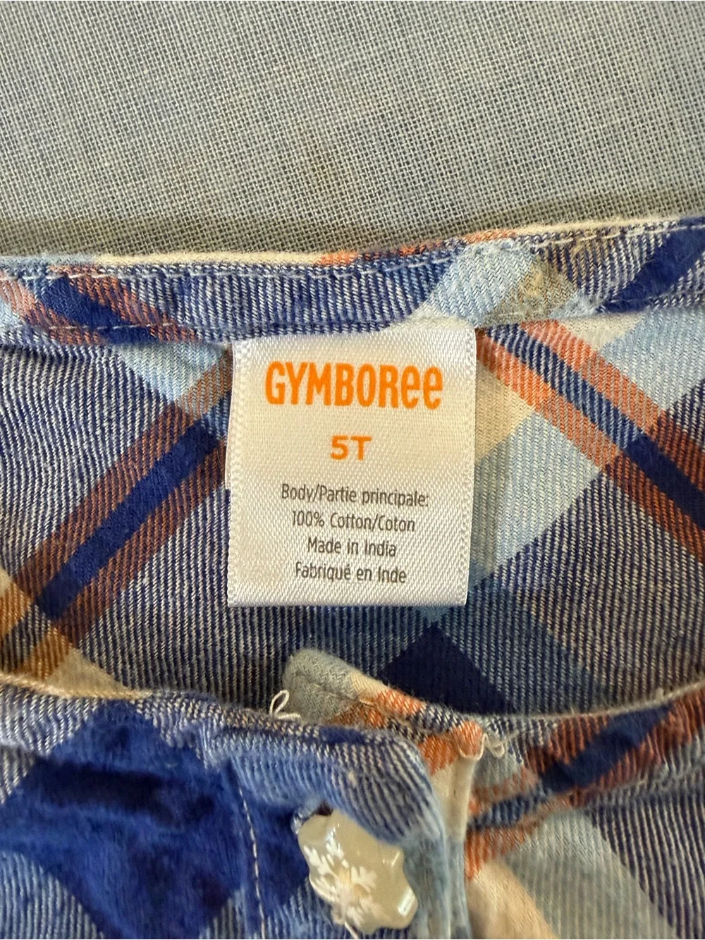 💕Bundle 3 for $20 Girls Gymboree Blue Plaid Button-Front Girls Dress